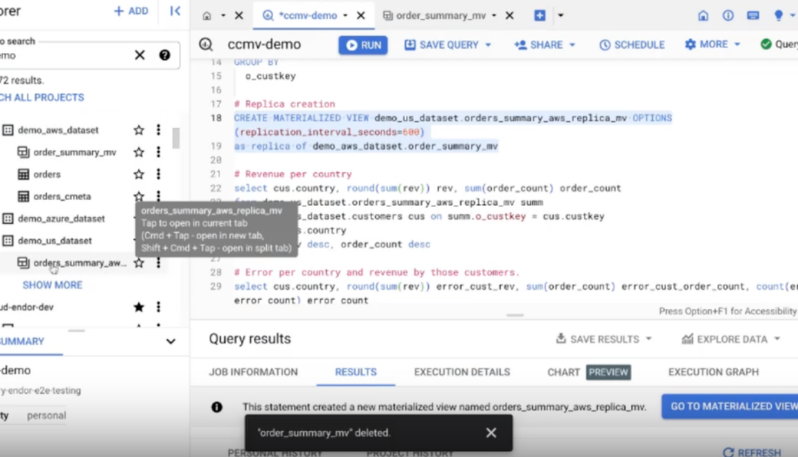 Cross-cloud materialized views in BigQuery Omni enable multi-cloud analytics at scale