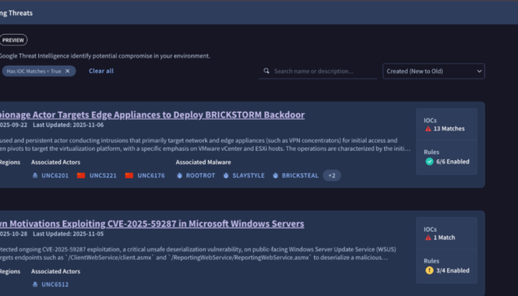 Introducing the Emerging Threats Center in Google Security Operations